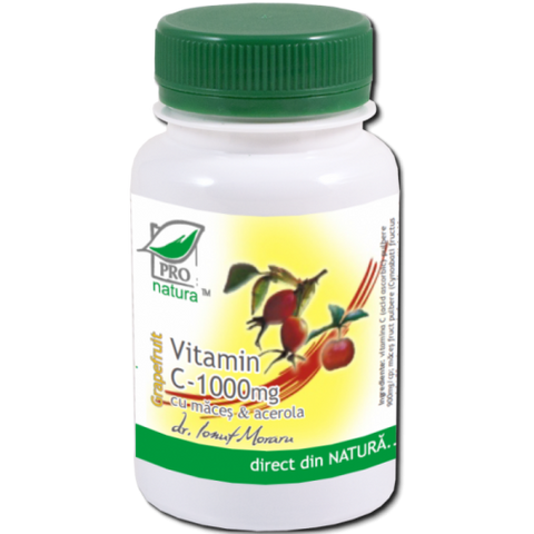 Vitamina C 1000 mg cu macese si acerola 60 capsule