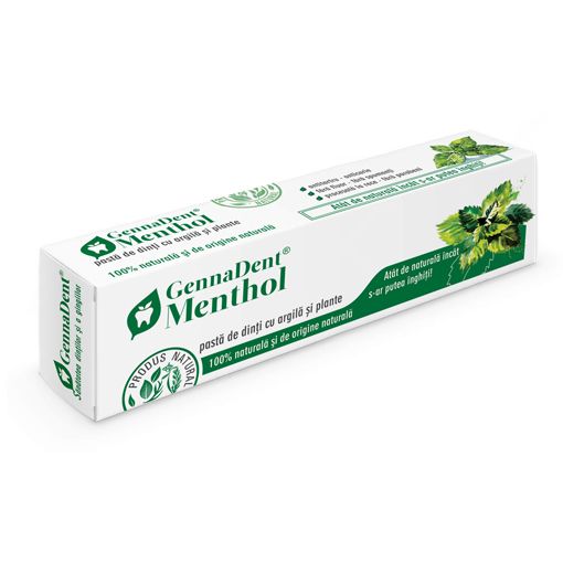 Menthol pastă de dinți cu argilă și plante 80 ml