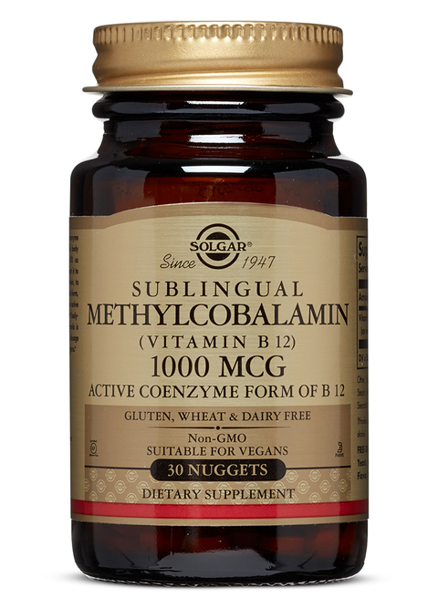 Metilcobalamina Vitamina B12 1000 μg, 30 tablete, Solgar