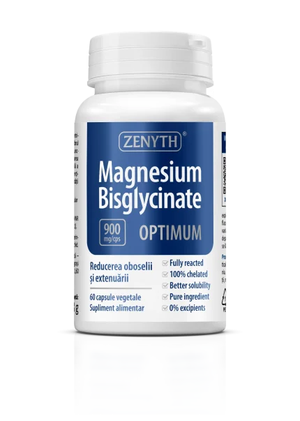 Magneziu Bisglicinat Optimum 900 mg, 60 capsule